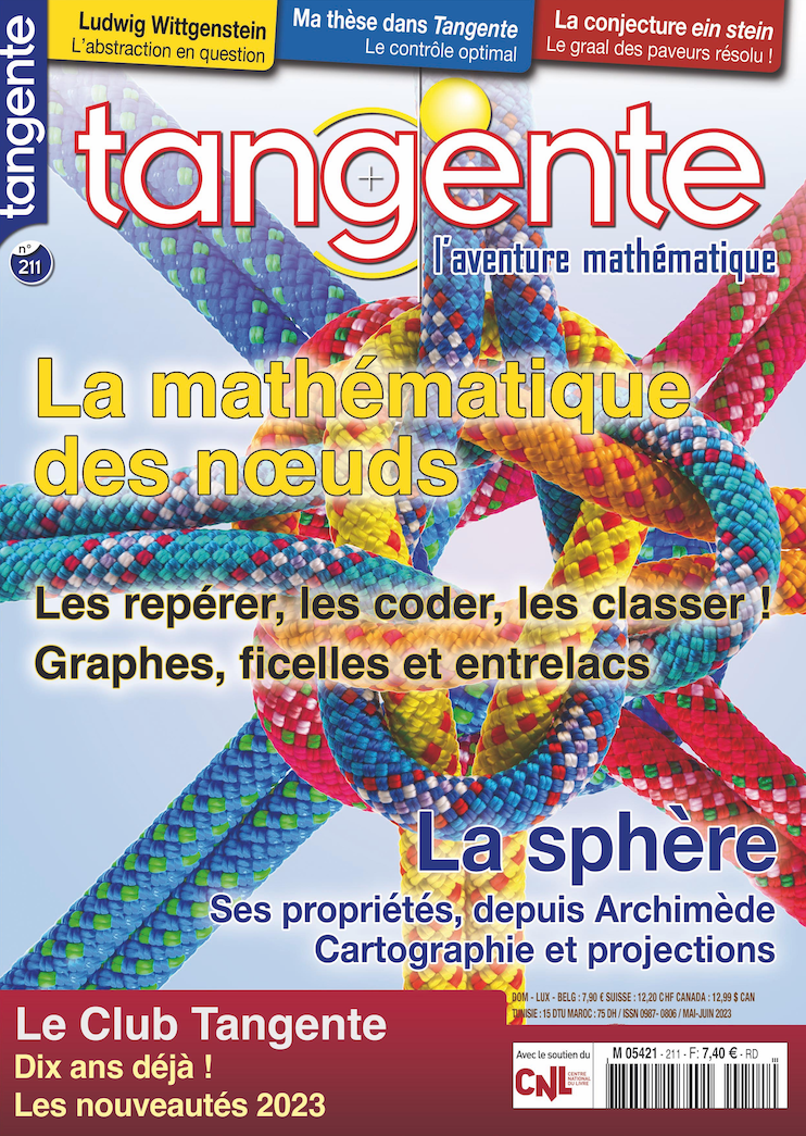 Couverture du magazine Numéro 211 Tangente magazine - La mathématique des nœuds