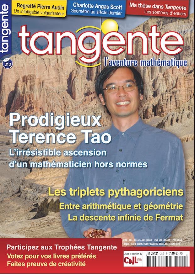Couverture du magazine Numéro 212 Tangente magazine - Prodigieux Terence Tao