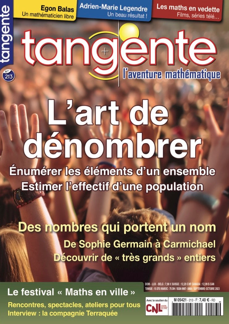 Couverture du magazine Numéro 213 Tangente magazine - Dénombrer