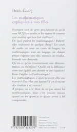 Dos du livre Les maths expliquées à mes filles (2008)