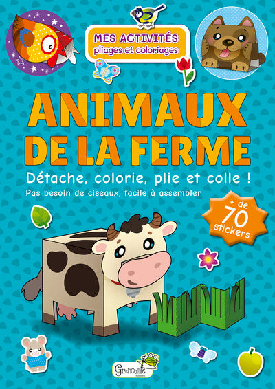 Couverture du livre Les animaux de la ferme de Grenouille éditions