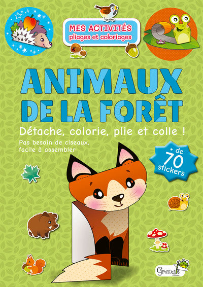 Couverture du livre Les animaux de la forêt de Grenouille éditions