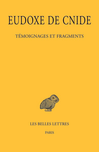 Produit Eudoxe de Cnide - témoignage et fragments