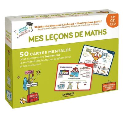 Couverture du livre Mes leçons de maths - CP, CE1, CE2 de Stéphanie Eleaume Lachaud