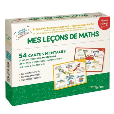 Couverture du livre Mes leçons de maths - niveau collège de Stéphanie Eleaume Lachaud