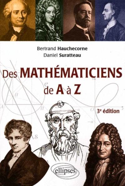 Couverture du livre Des mathématiciens de A a Z (2019) de Bertrand Hauchecorne