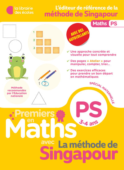 Couverture du livre Premiers en maths - Méthode de Singapour PS de Xander Yun