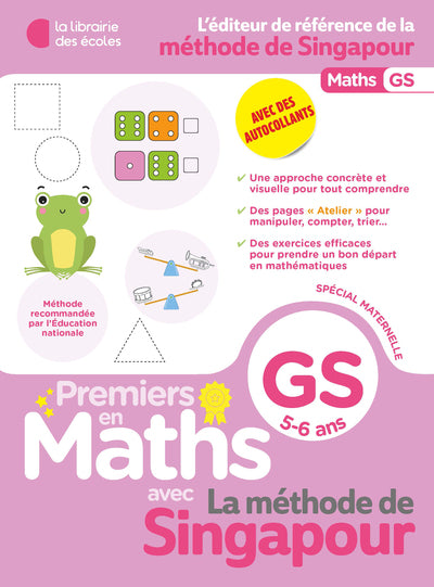 Couverture du livre Premiers en maths - Méthode de Singapour GS de Xander Yun