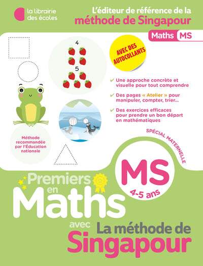 Couverture du livre Premiers en maths - Méthode de Singapour MS de Xander Yun