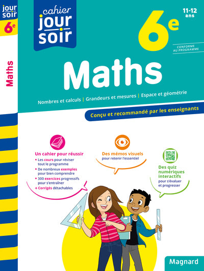 Couverture du livre Cahier du jour, cahier du soir (Maths 6ème) de Annie Le Goff
