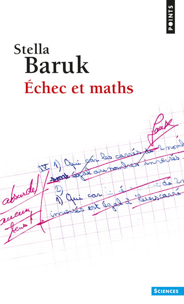Couverture du livre Echec et maths (poche) de Stella Baruk