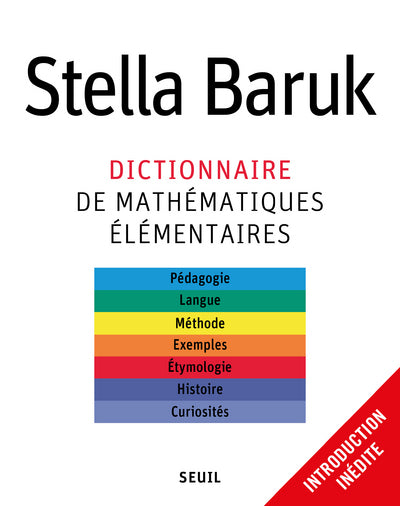 Couverture du livre Dictionnaire des mathématiques élémentaires (2019) de Stella Baruk