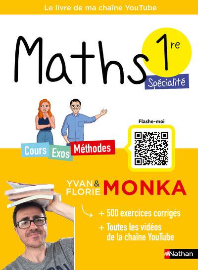 Couverture du livre Maths première avec Yvan & Florie Monka de Yvan Monka