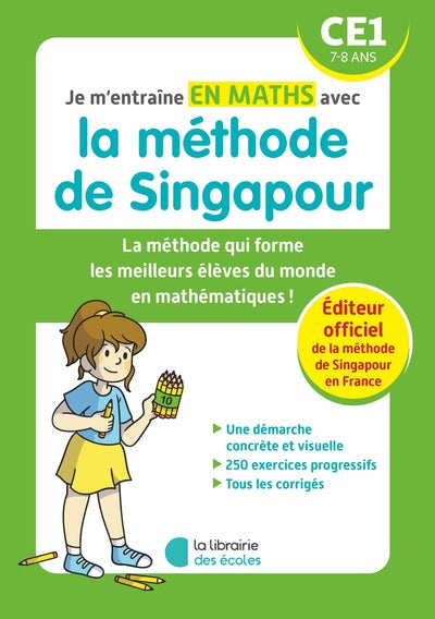 Couverture du livre Je m'entraîne en maths avec la méthode de Singapour - CE1 de Tek Hong Kho