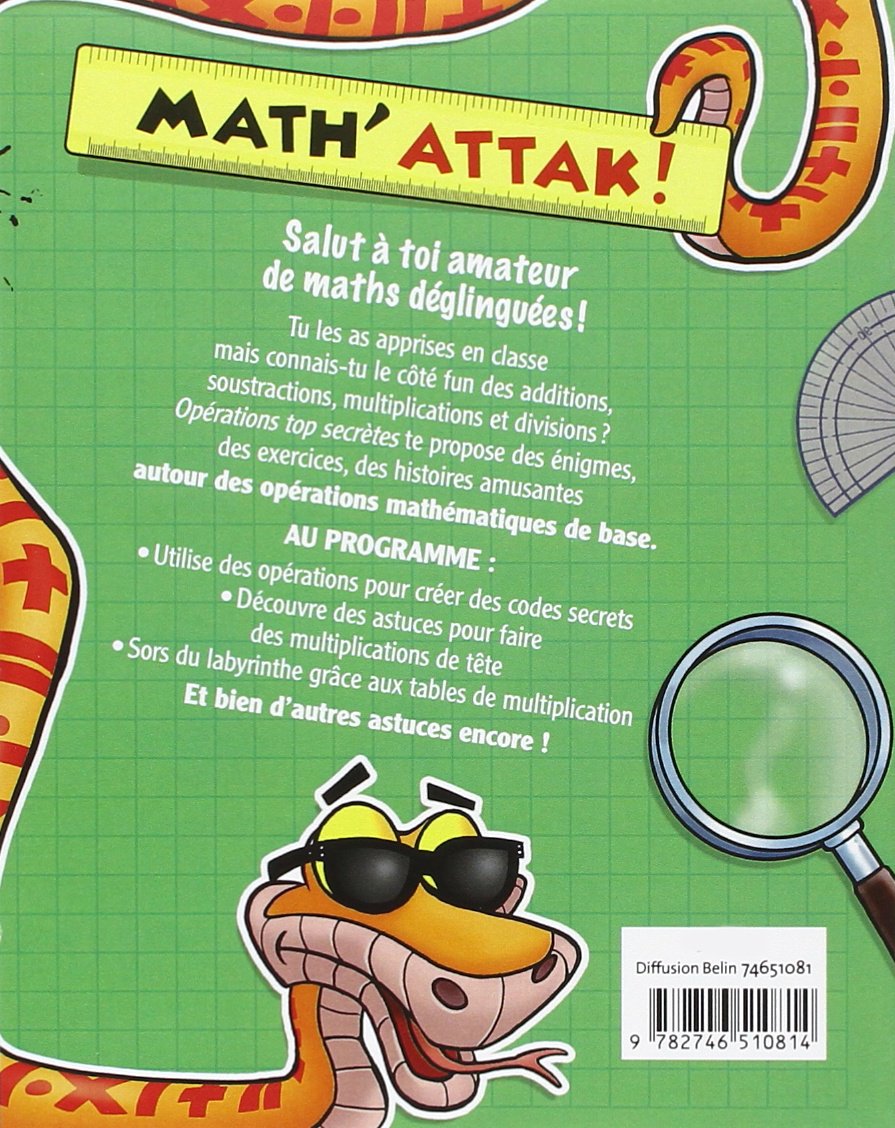Dos du livre Opérations top secrètes (2016)