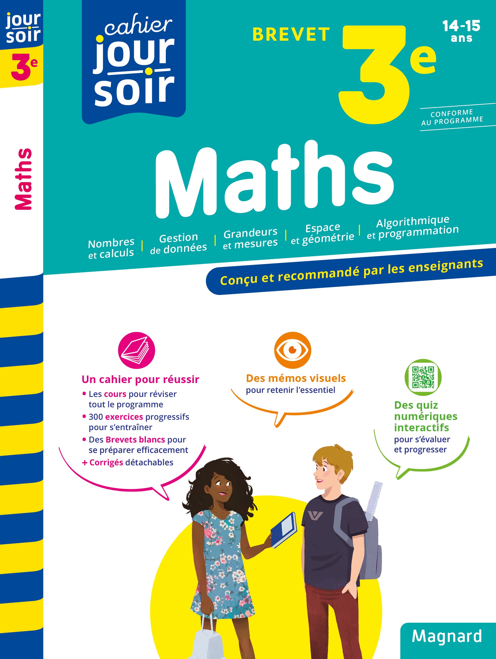 Couverture du livre Cahier du jour, cahier du soir (Maths 3ème) de Annie Le Goff