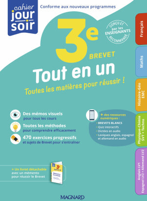 Cahier du jour, cahier du soir (Tout en un 3ème)