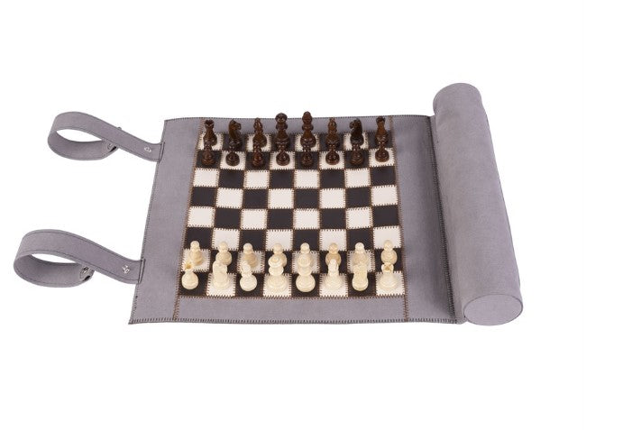 ECHECS BACKGAMMON ROULE GRIS