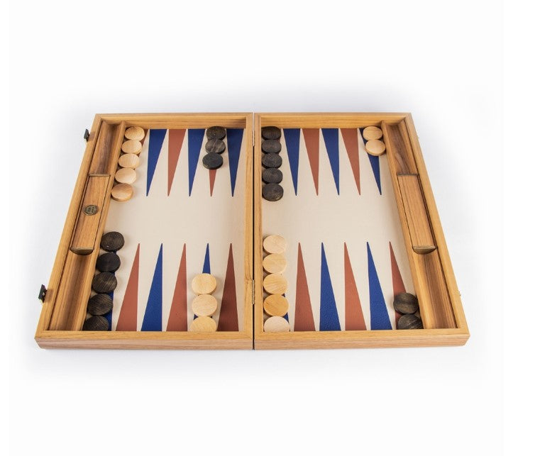 BACKGAMMON CUIR SYNT CHAMPAGNE 48CM
