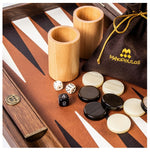 BACKGAMMON CUIR SYNT CHAMPAGNE 48CM