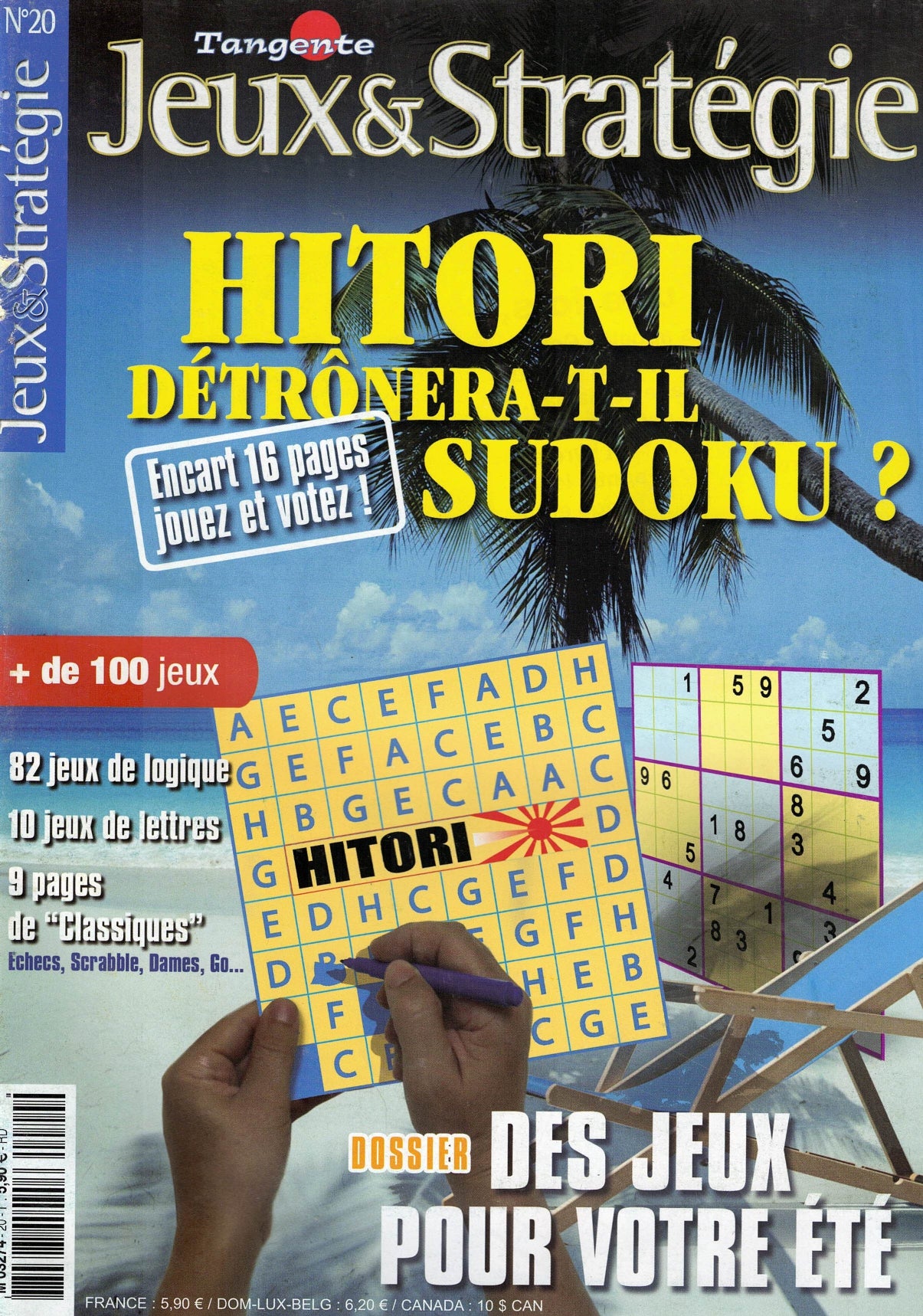Couverture du magazine Tangente Jeux & Stratégies N° 20