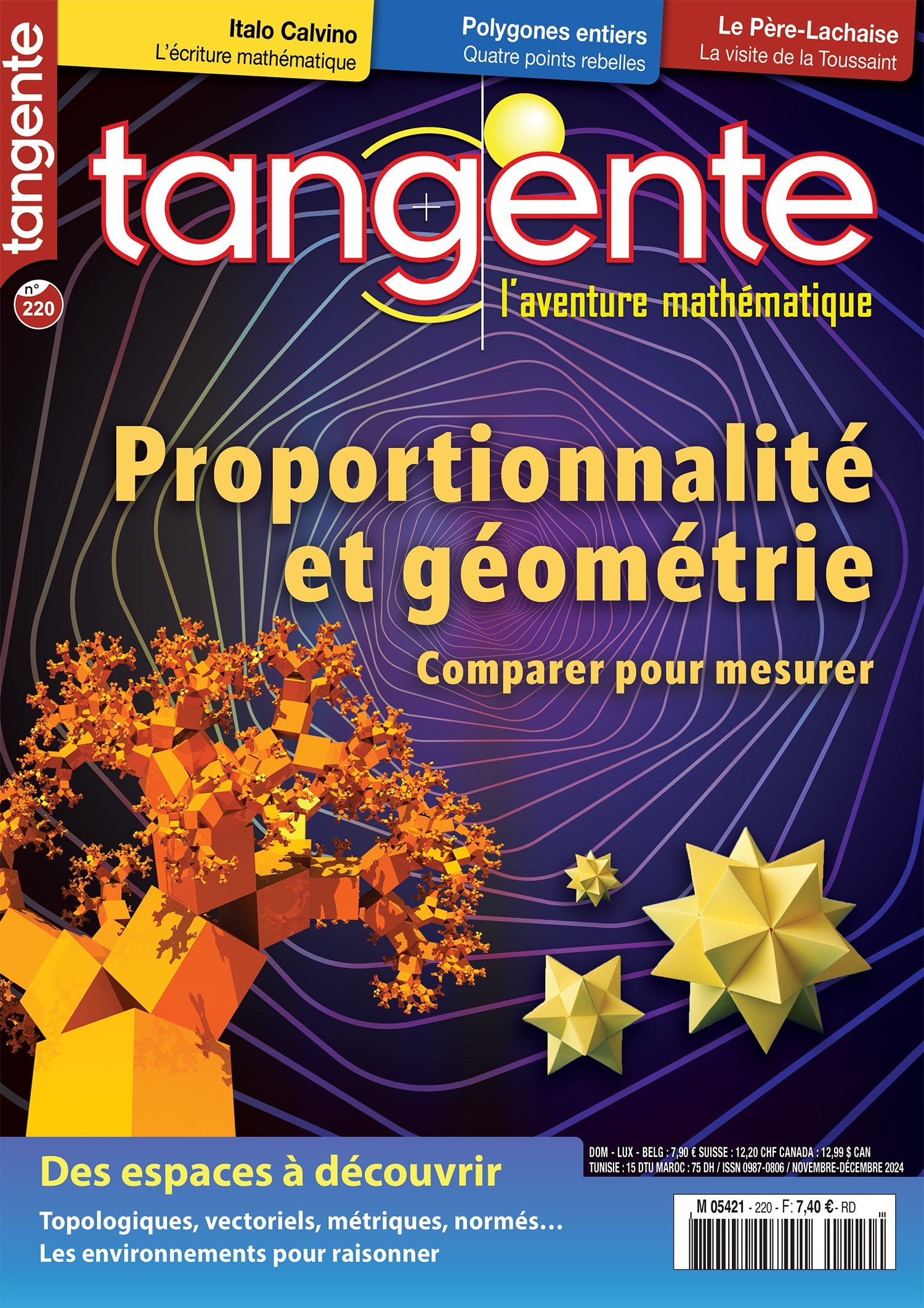 Couverture du livre Tangente 220 - Proportionnalité et géométrie