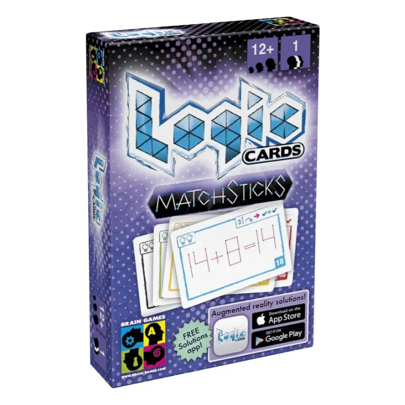 Logic cards matchsticks violet