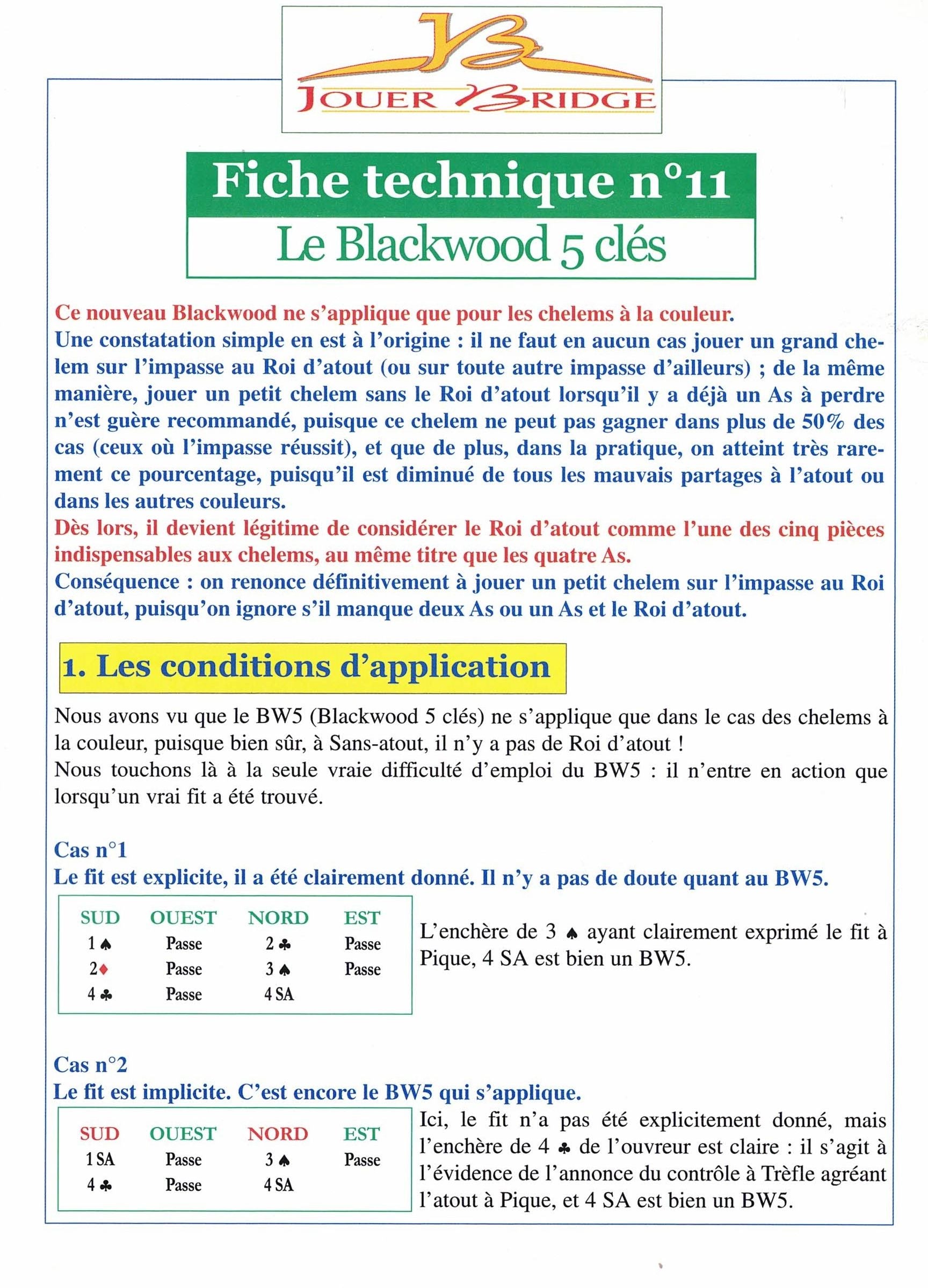 Fiche technique à l'unité