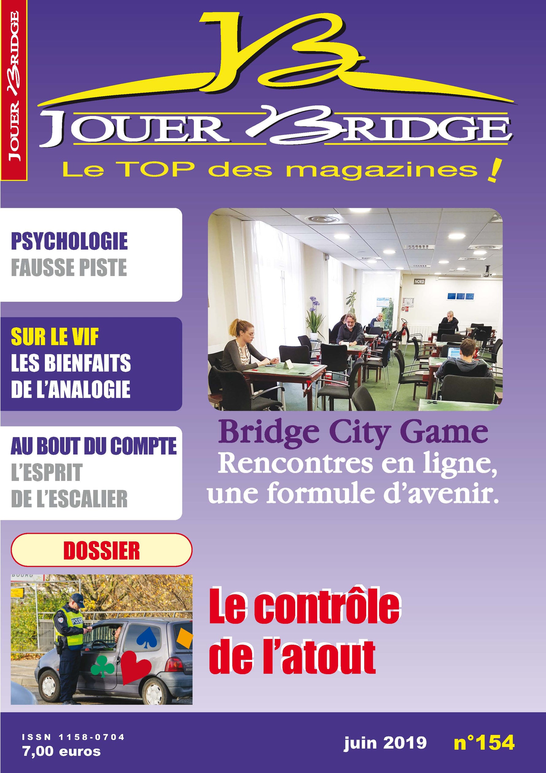 Couverture du magazine Numéro 154 Jouer Bridge - Le contrôle à l'atout
