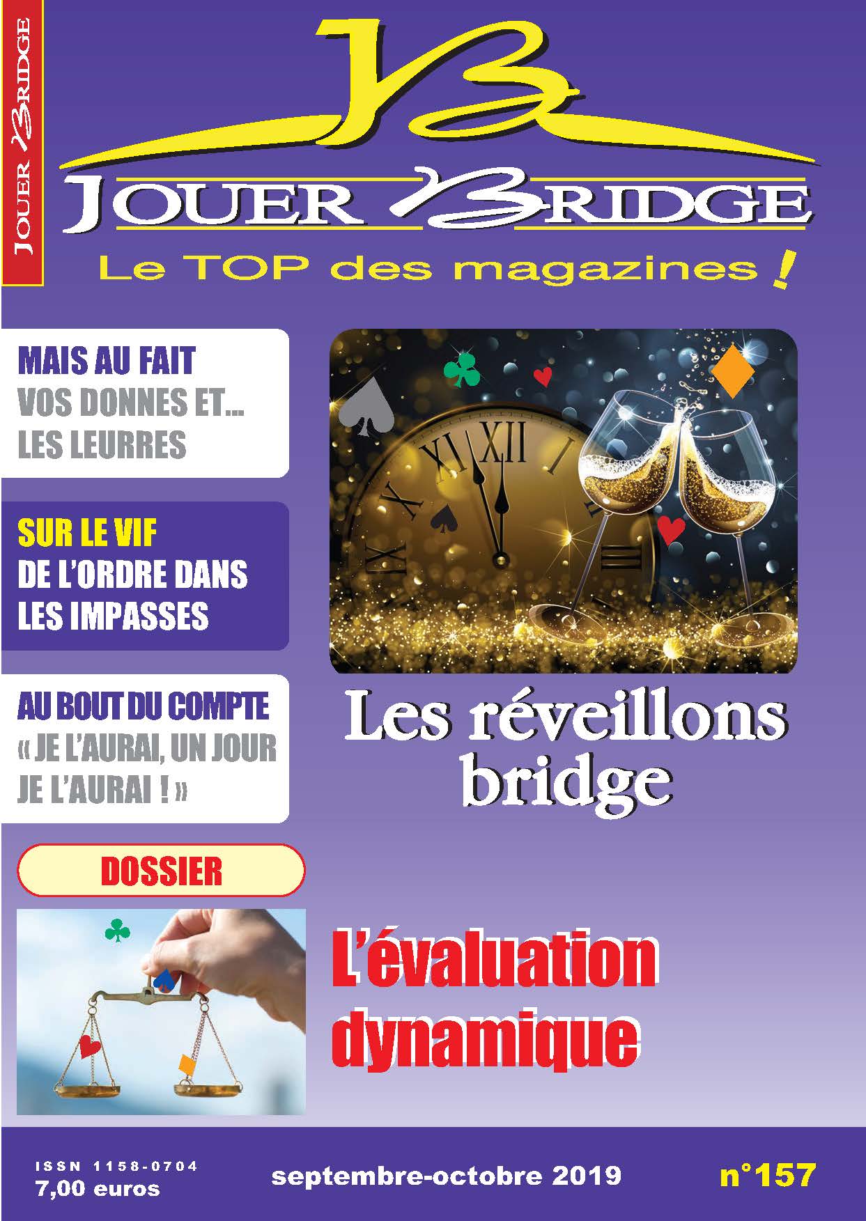 Couverture du magazine Numéro 157 Jouer Bridge - L'évaluation dynamique