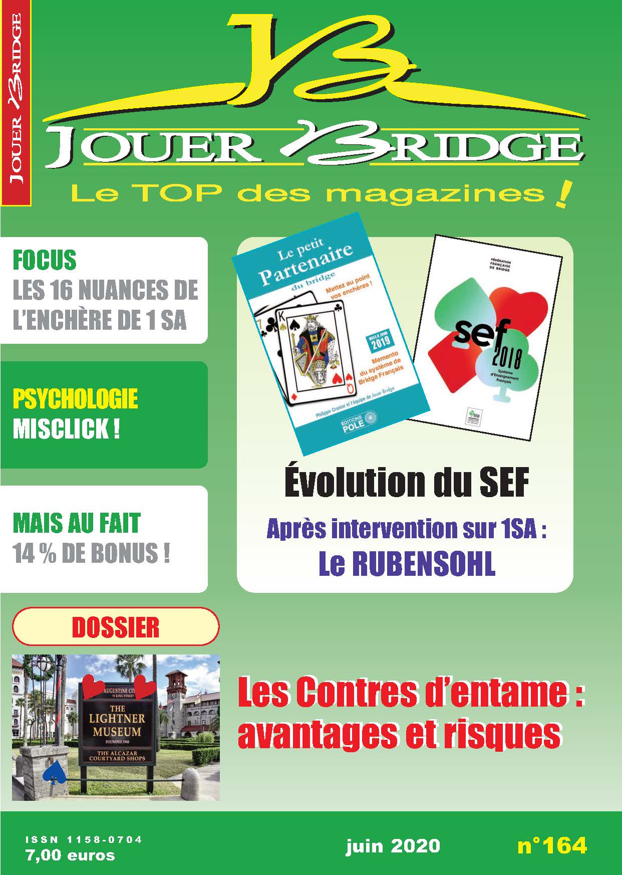Couverture du magazine Numéro 164 Jouer Bridge - Les Contres d'entame
