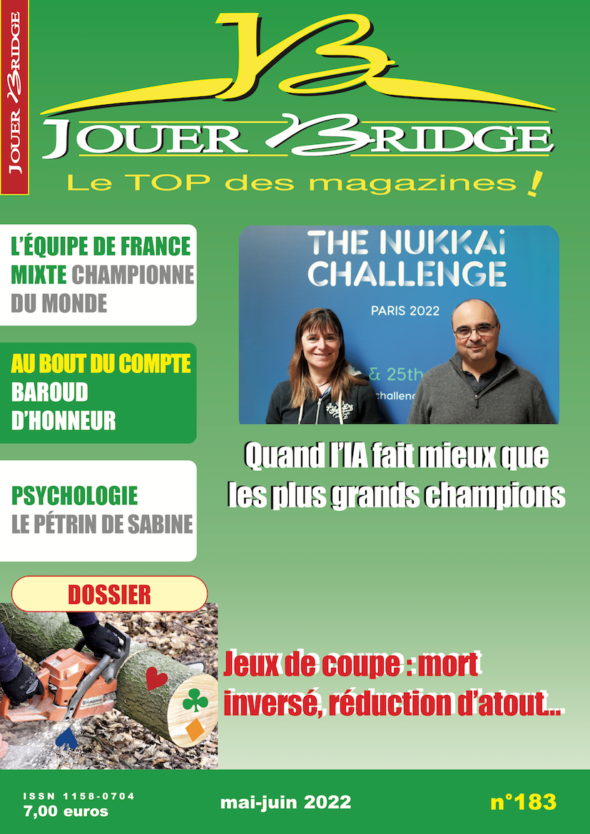 Couverture du magazine Numéro 183 Jouer Bridge -
