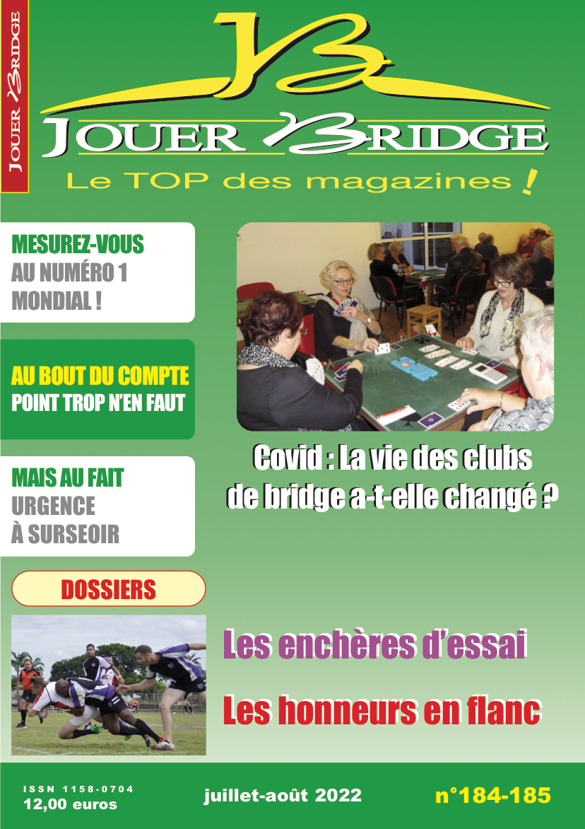 Couverture du magazine Numéro 184/185 Jouer Bridge -