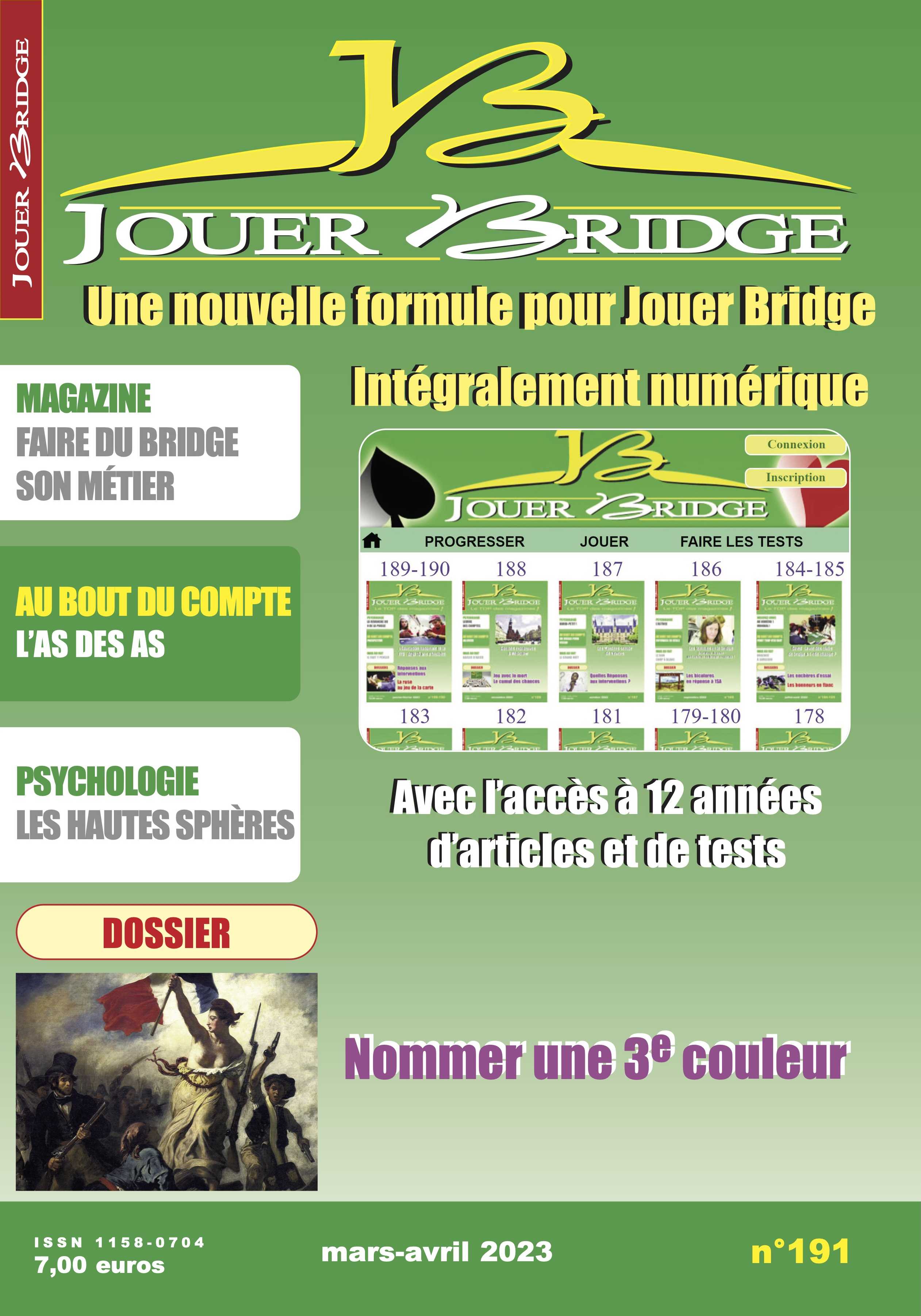 Couverture du magazine Numéro 191 Jouer Bridge - Nommer une 3ème couleur