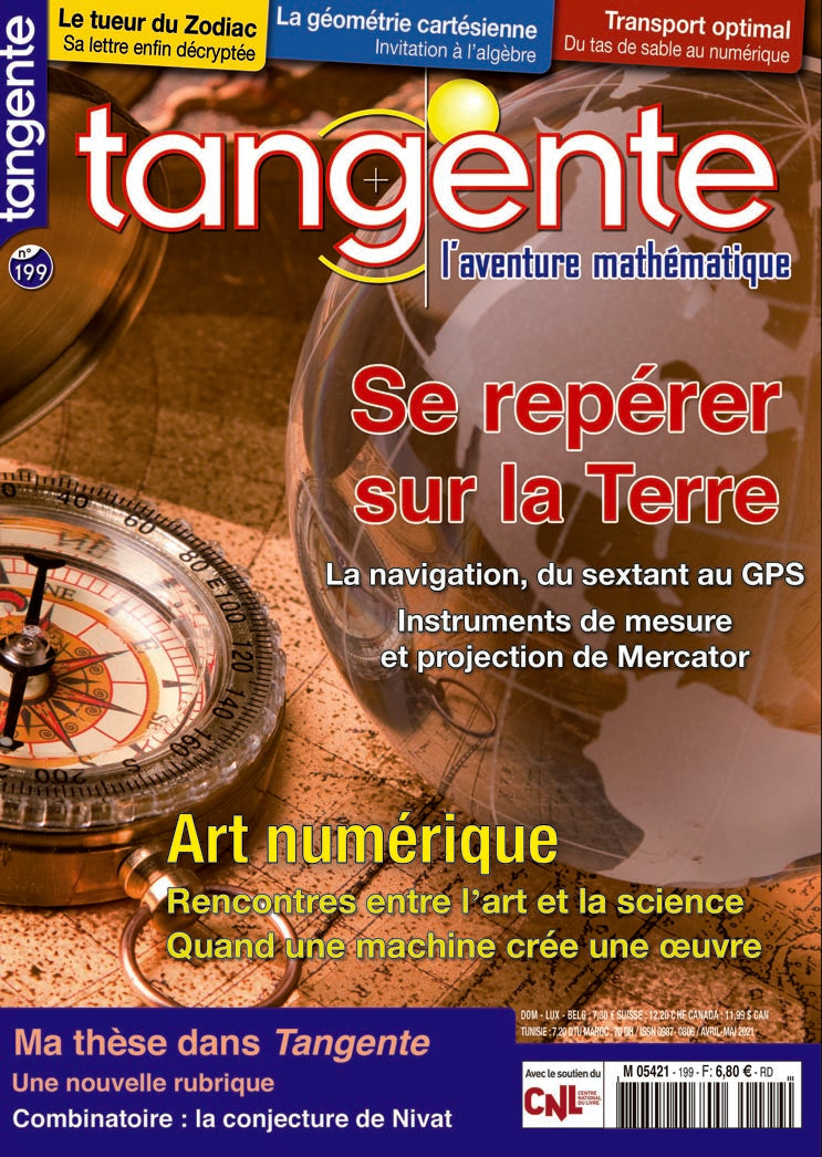Couverture du magazine Numéro 199 Tangente magazine - Se repérer - Art numérique