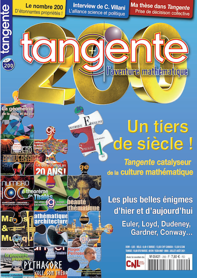 Couverture du magazine Numéro 200 Tangente magazine - Numéro Collector !