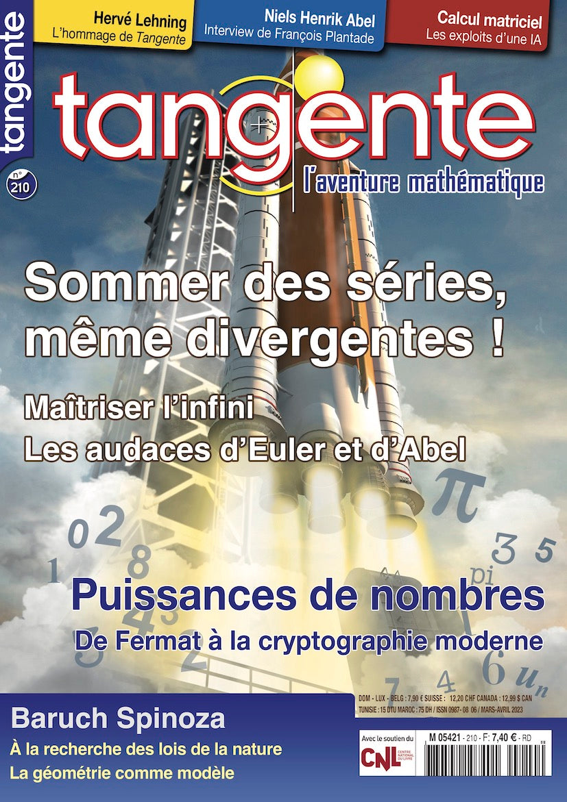 Couverture du magazine Numéro 210 Tangente magazine - Sommer des séries - Même divergentes !