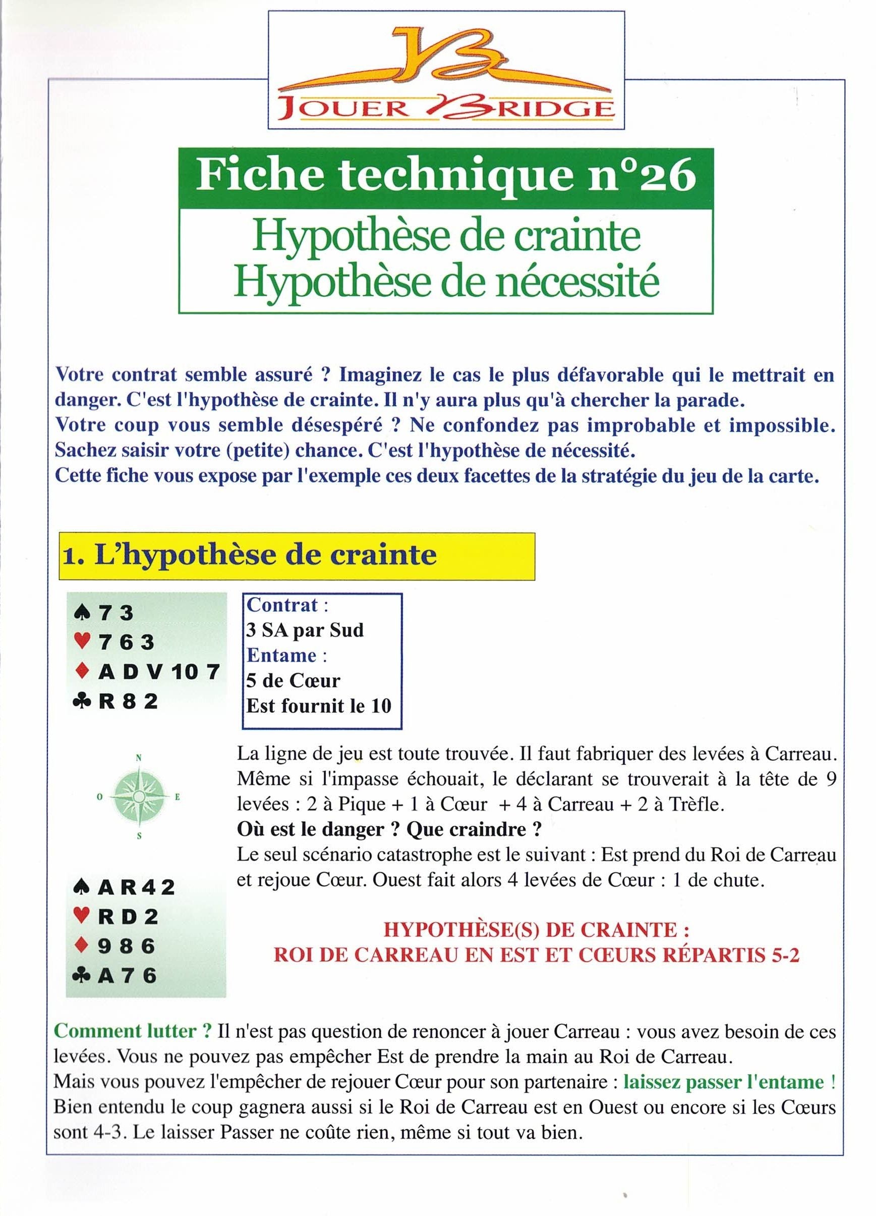 Fiche technique à l'unité