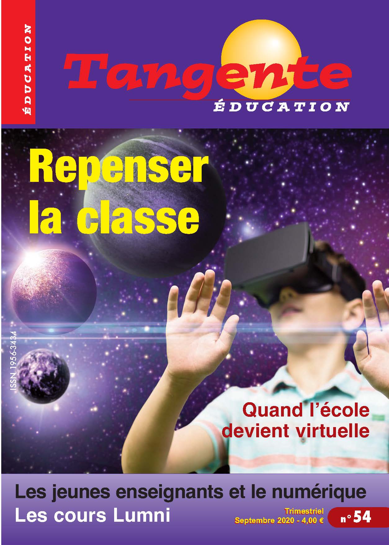 Couverture du magazine Numéro 54 Tangente éducation - Repenser la classe