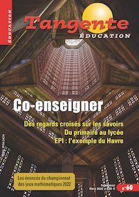 Couverture du magazine Numéro 60 Tangente éducation - Co-enseigner