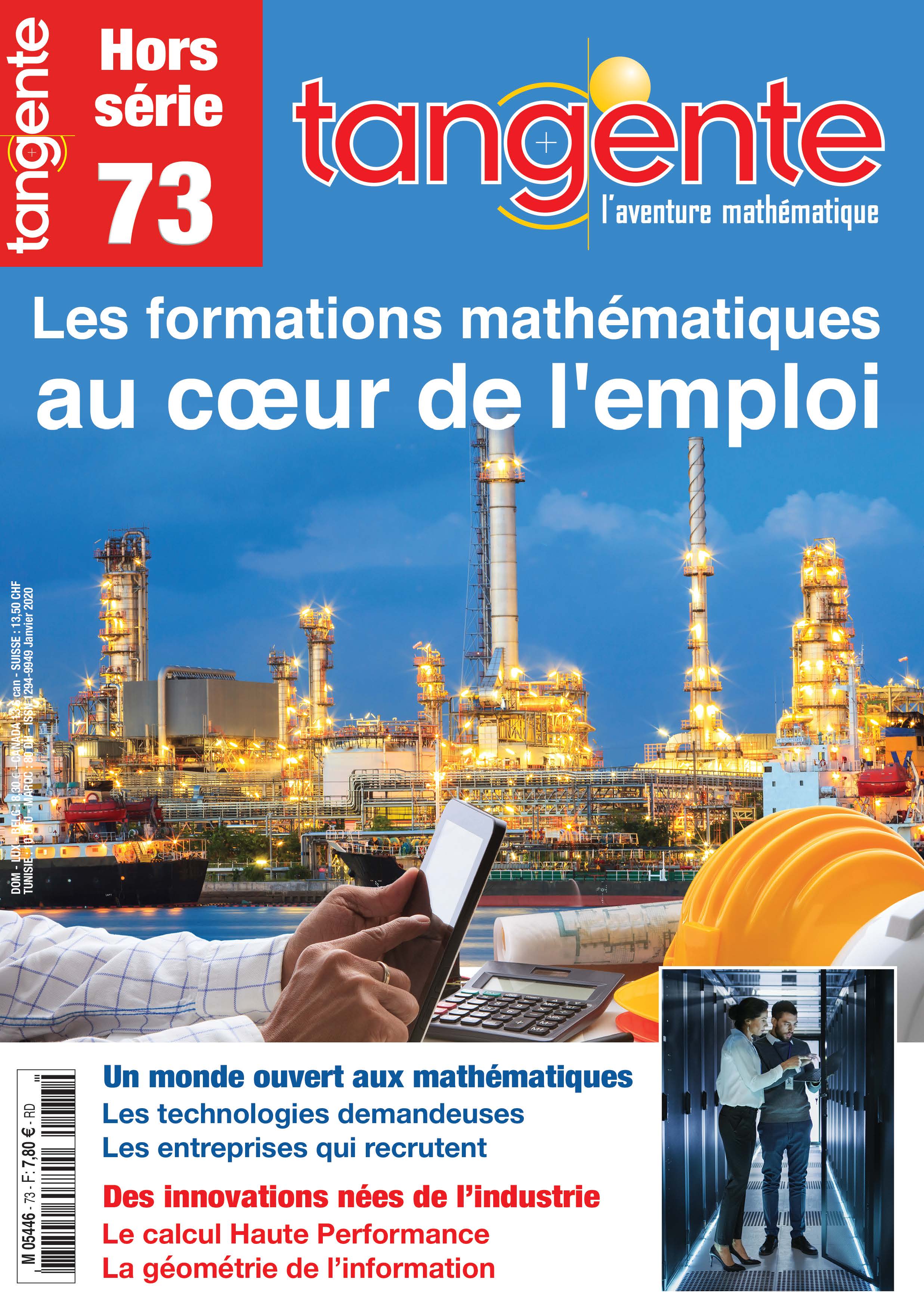 Couverture du magazine Tangente Hors-Série Thématique 73 - Mathématiques et emploi