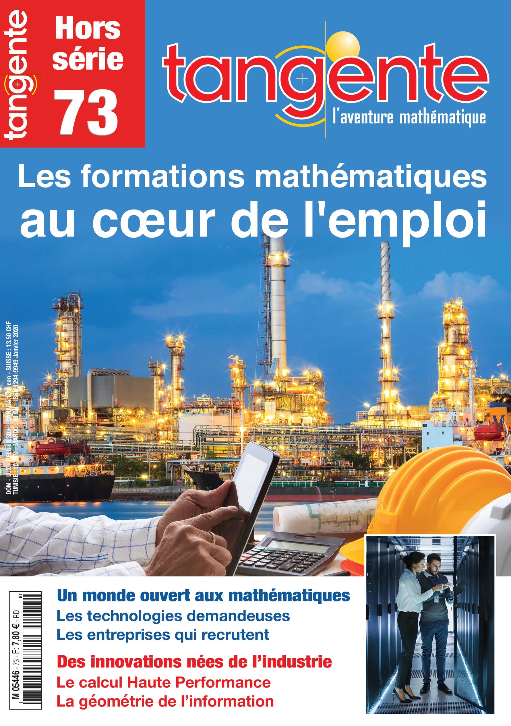 Couverture du magazine Tangente Hors-Série Thématique 73 - Mathématiques et emploi