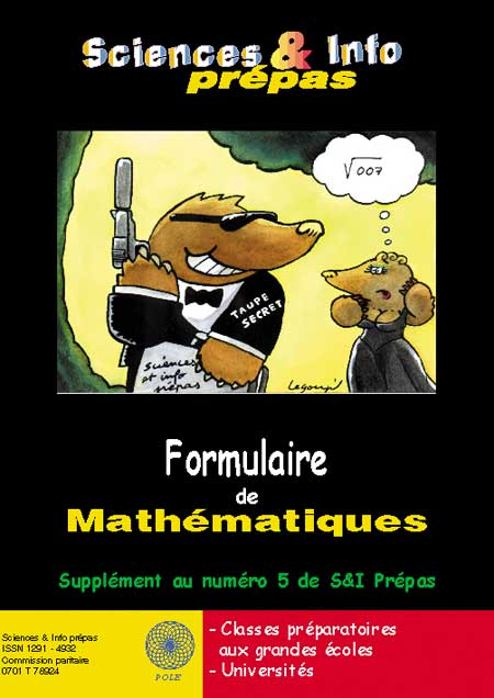 Couverture du livre Formulaire de mathématiques de Hervé Lehning