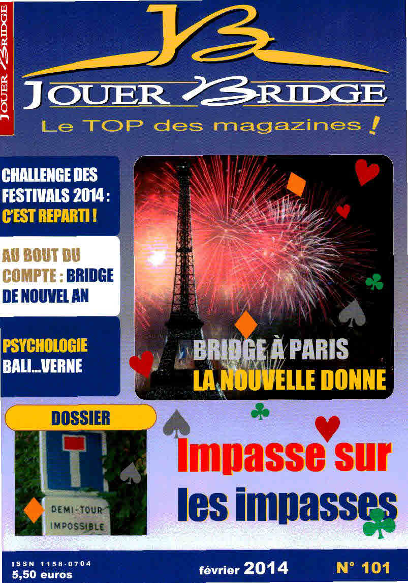 Couverture du magazine Numéro 101 Jouer Bridge -  Impasse sur les impasses