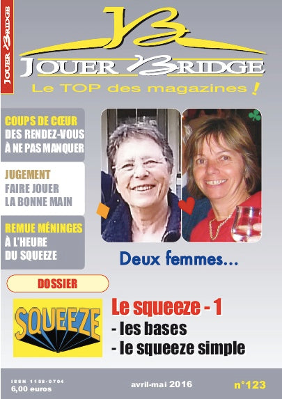 Couverture du magazine Numéro 123 Jouer Bridge -  Le Squeeze 1
