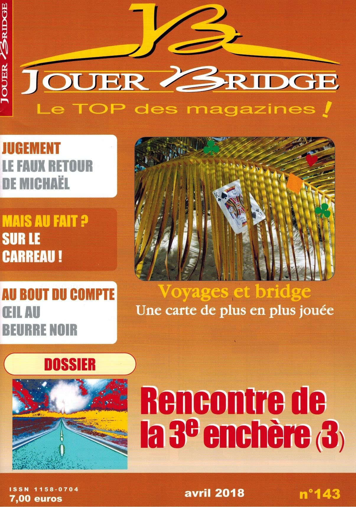 Couverture du magazine Numéro 143 Jouer Bridge -  Voyage et bridge