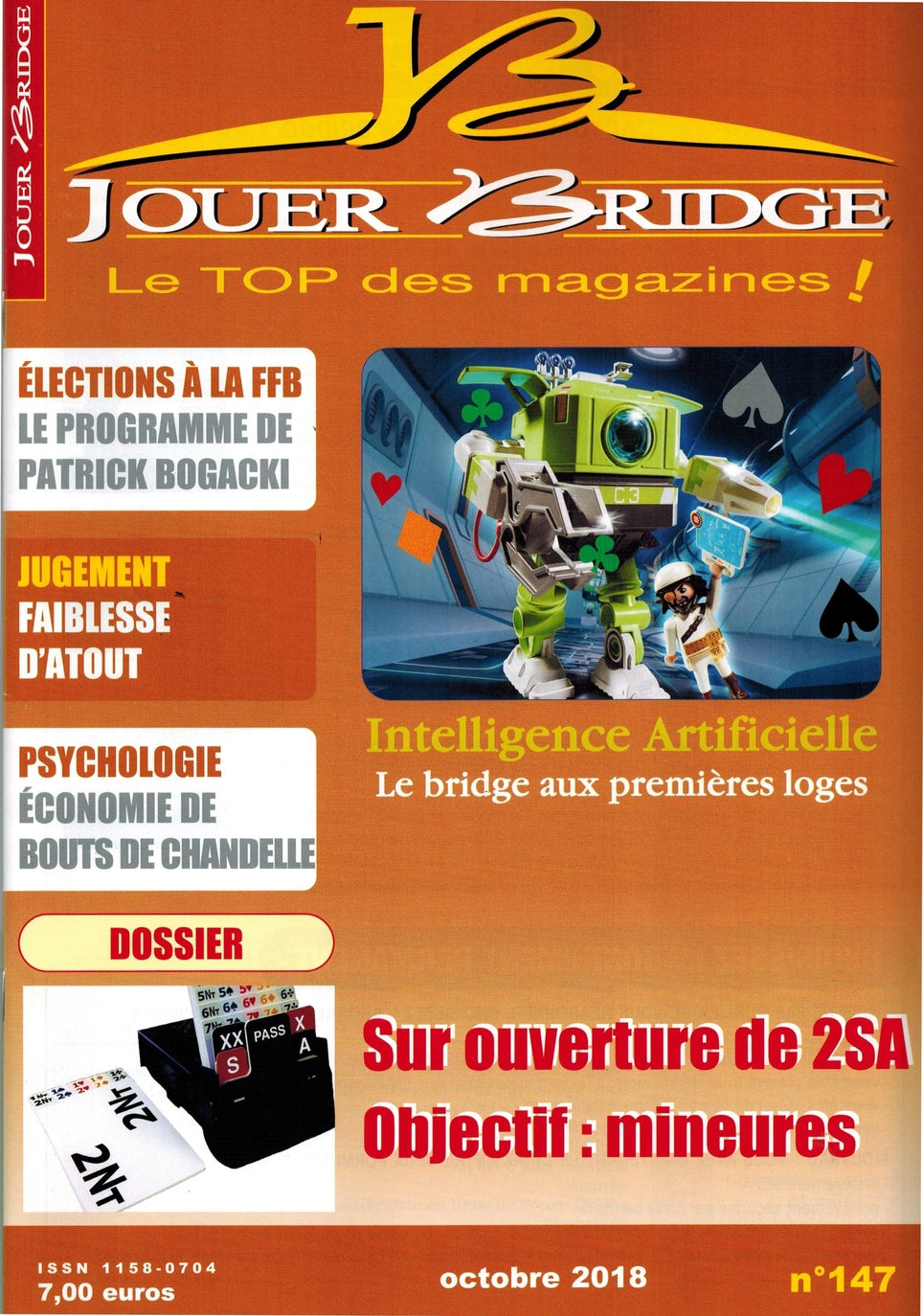 Couverture du magazine Numéro 147 Jouer Bridge -  Sur ouverture de 2 SA objectif : mineures