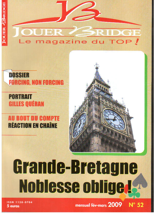 Couverture du magazine Numéro 52 Jouer Bridge - Forcing, non forcing