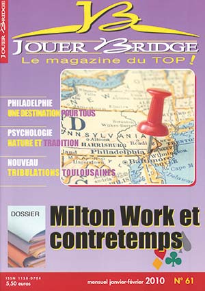 Couverture du magazine Numéro 61 Jouer Bridge - Milton Work et contretemps
