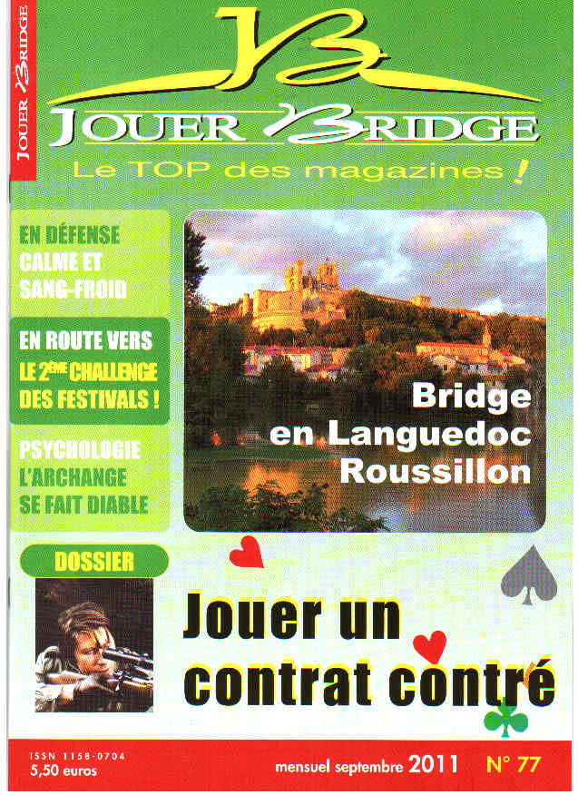 Couverture du magazine Numéro 77 Jouer Bridge - Bridge en Languedoc Roussillon